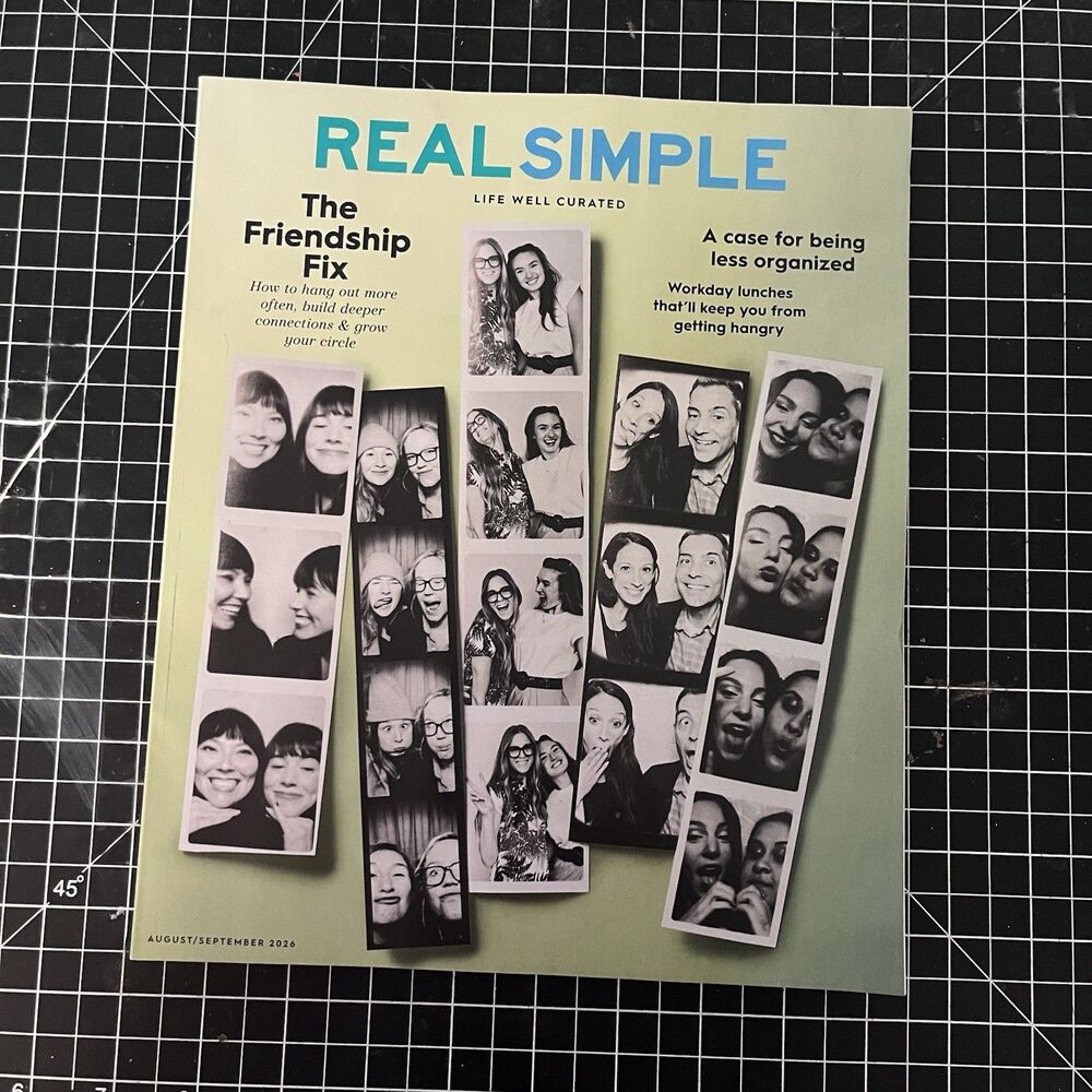 Real Simple magazine September 2026: The Friendship Fix Scrapbooking Collage